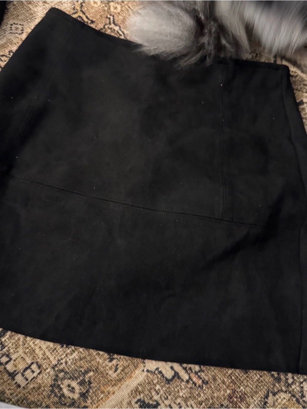Hollister Black Suede-Look Mini Skirt